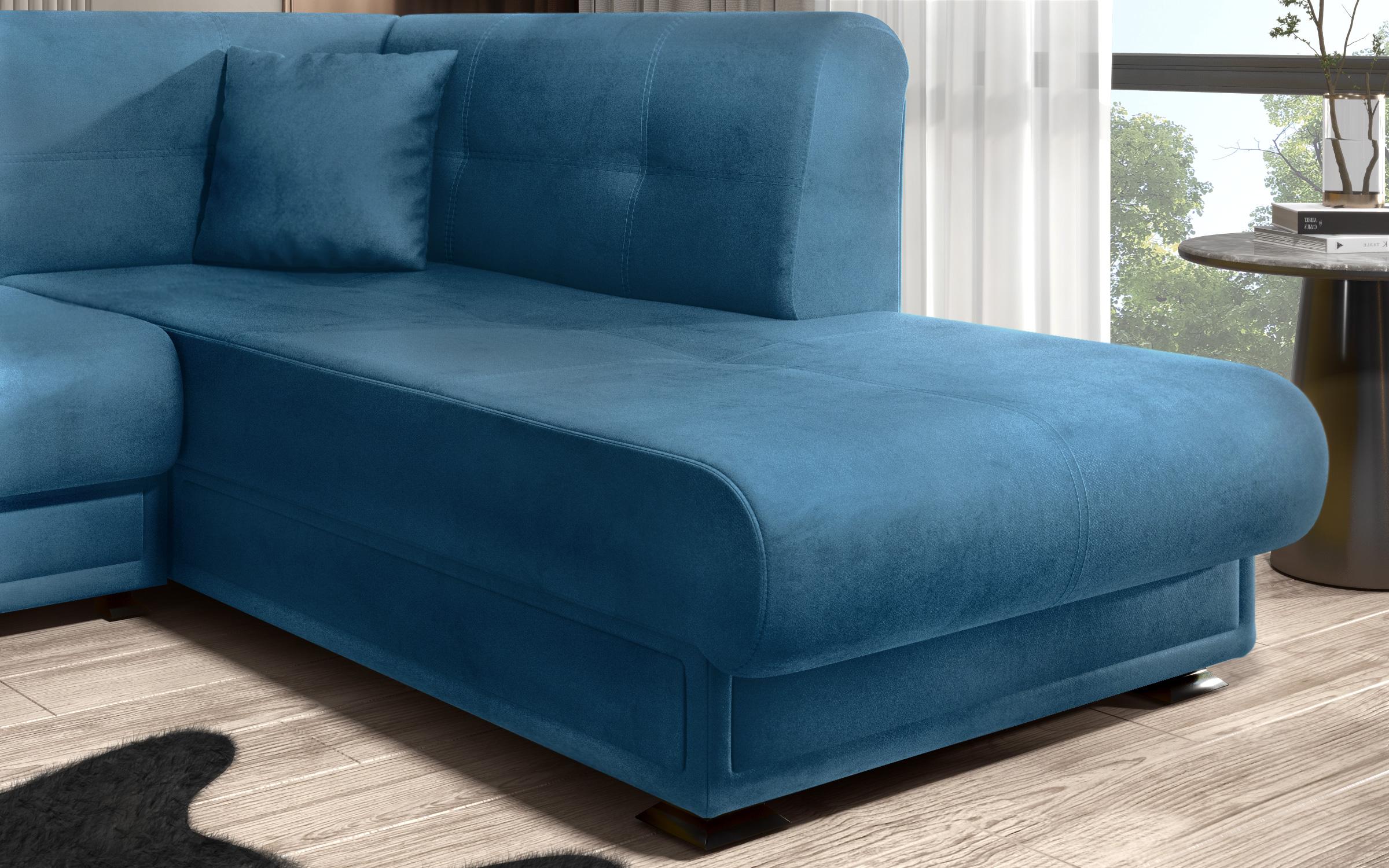Γωνιακός καναπές Princes ΙΙ, μπλε  9